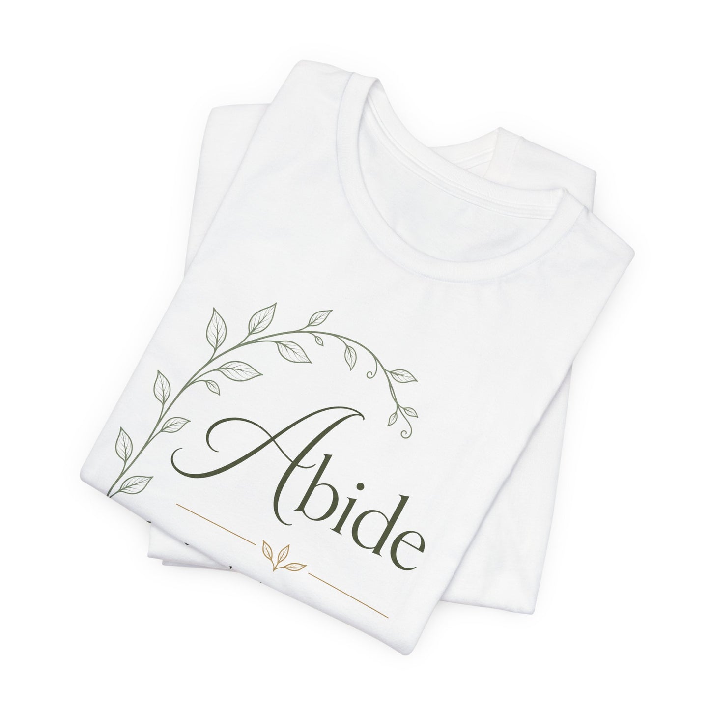 Abide Scripture Tee – John 15:5 Inspirational Christian T‑Shirt