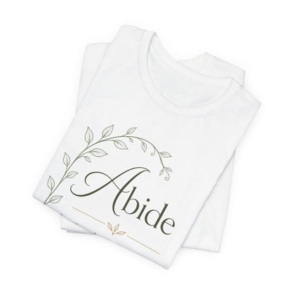 Abide Scripture Tee – John 15:5 Inspirational Christian T‑Shirt