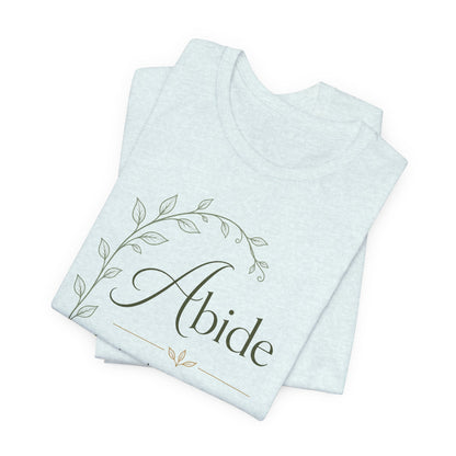 Abide Scripture Tee – John 15:5 Inspirational Christian T‑Shirt