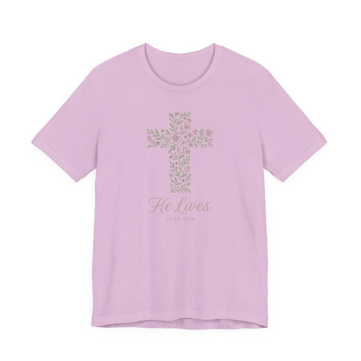 He Lives Floral Cross