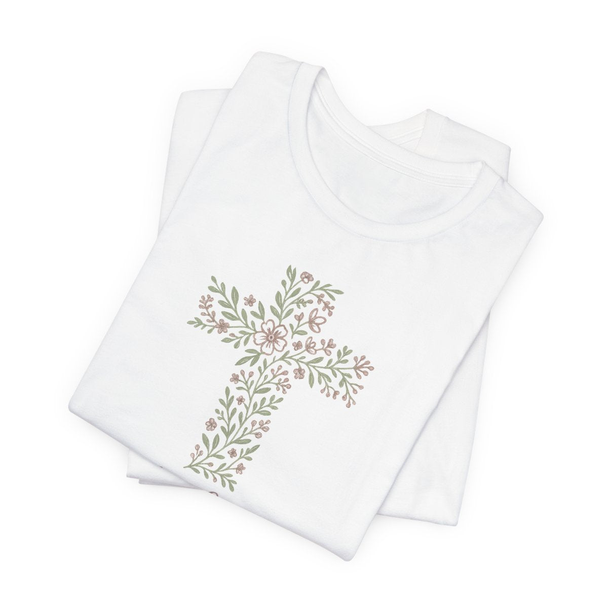 He Lives Floral Cross