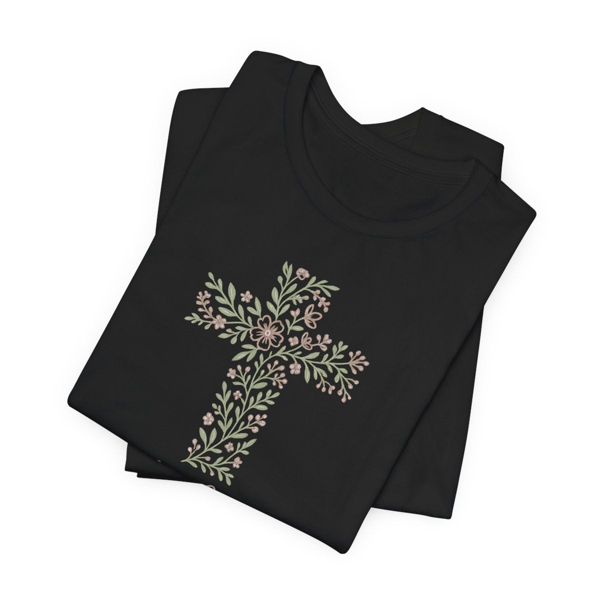 He Lives Floral Cross