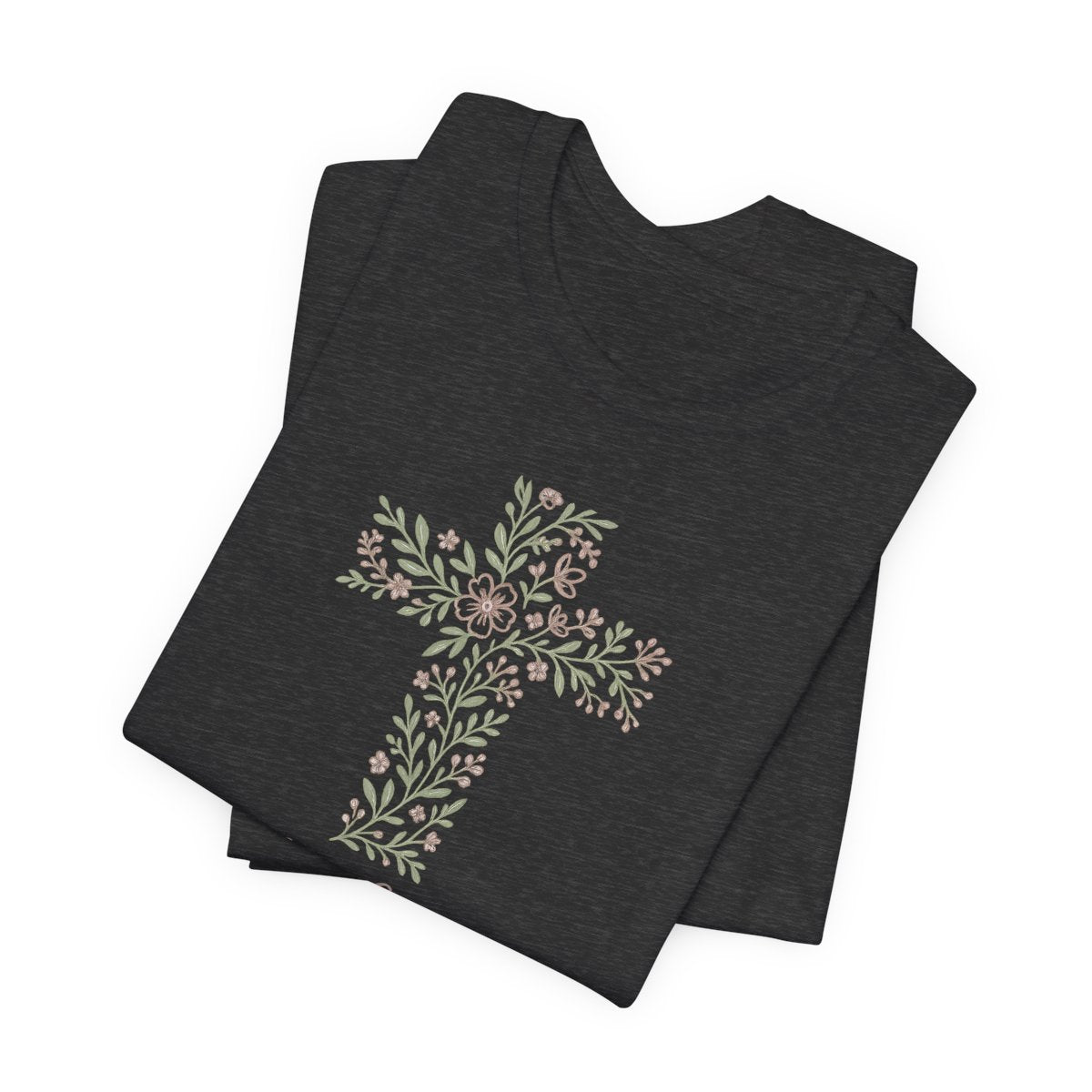 He Lives Floral Cross
