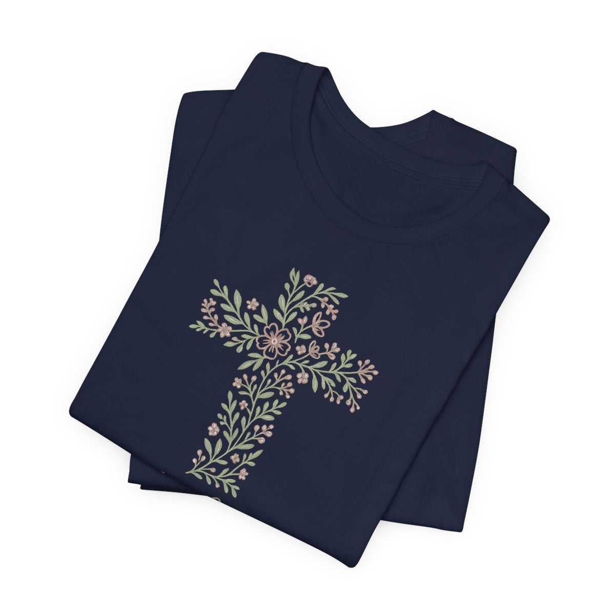 He Lives Floral Cross