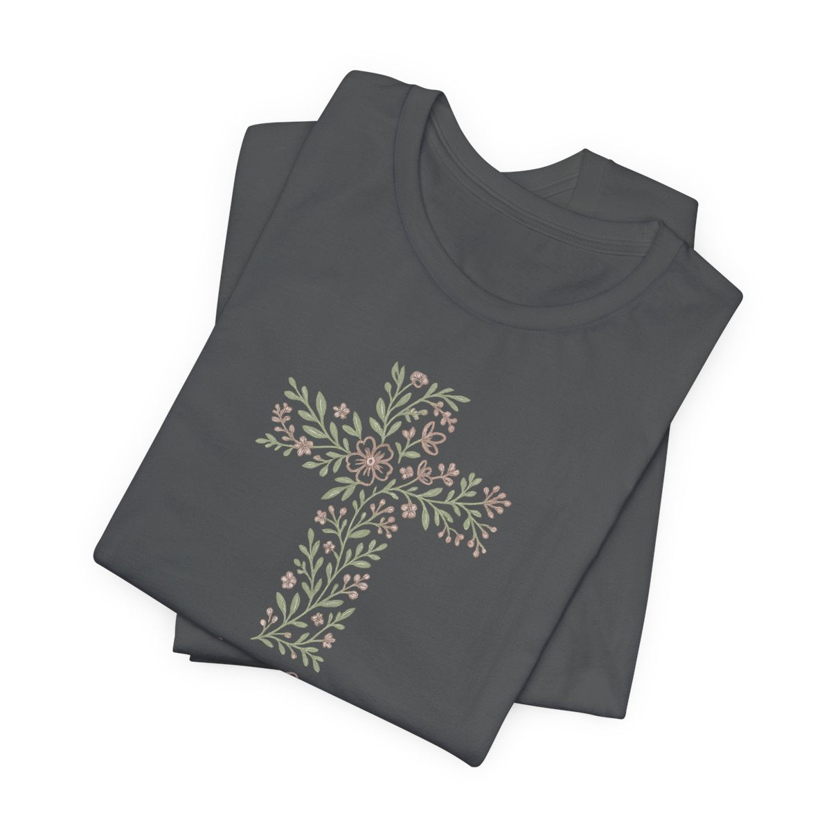 He Lives Floral Cross